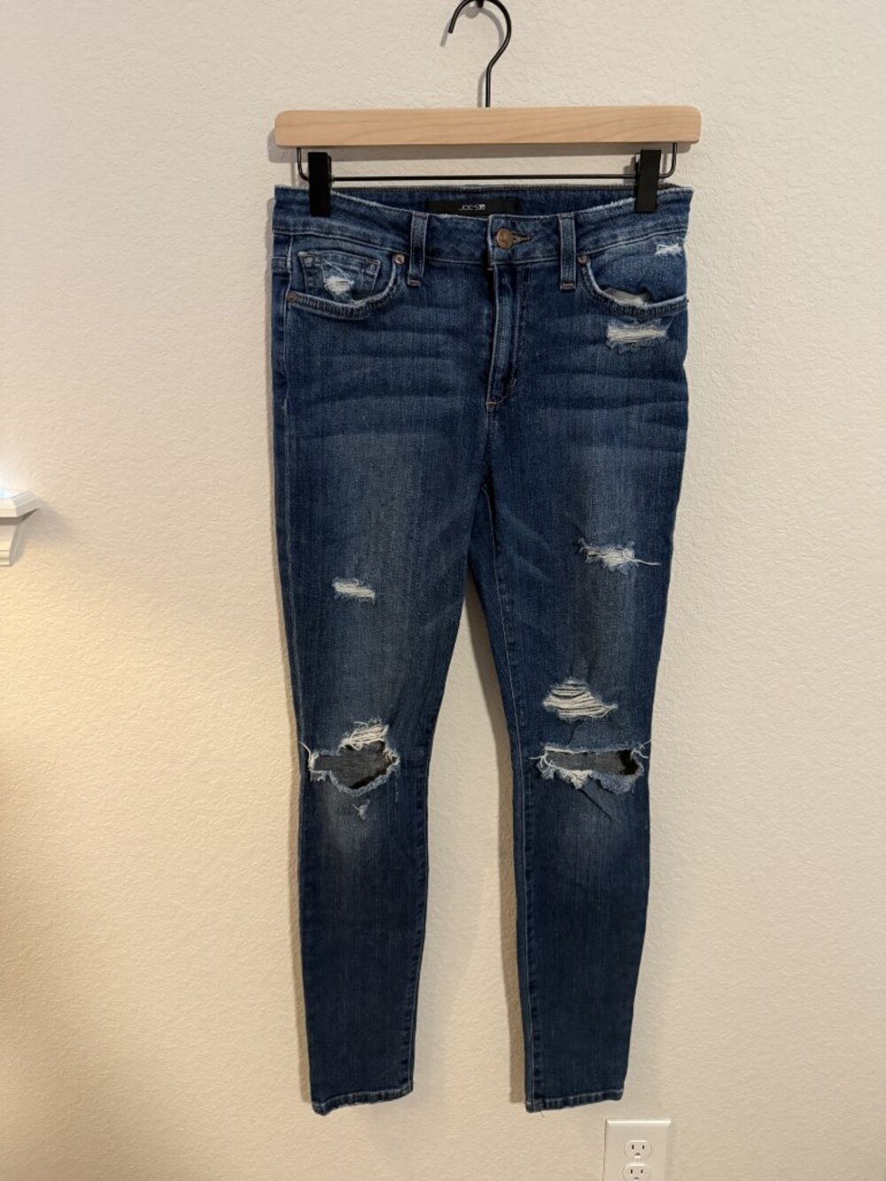 Joe's Jeans Skinny Distressed Jeans Women's Size 27 Medium Wash